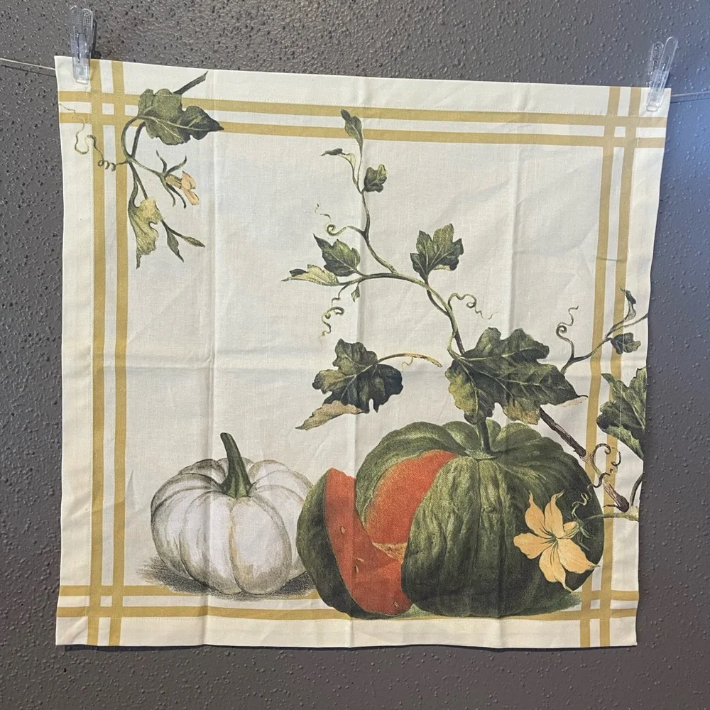 Williams Sonoma Botanical Pumpkin Dinner Napkin